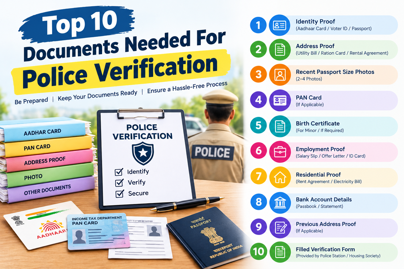 Top 10 Documents Needed For Police Verification